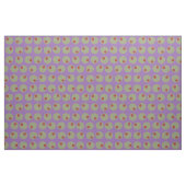 Whimsical Green Olife Stippen Pattern op Paars Stof (Fat Quarter)