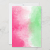 Whimsical Green & Pink Witch birthday Kaart (Achterkant)