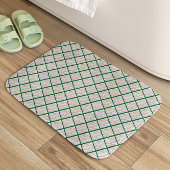 Whimsical Green Rhombus Abstract Badmat