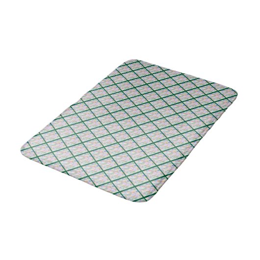 Whimsical Green Rhombus Abstract Badmat (Gekanteld)