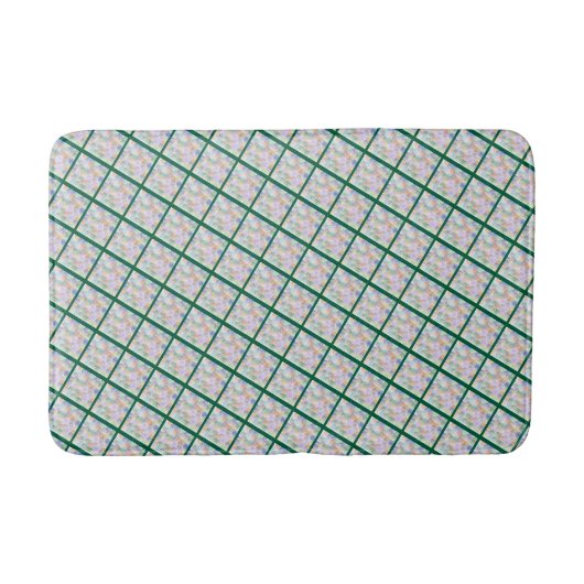 Whimsical Green Rhombus Abstract Badmat (Voorkant)