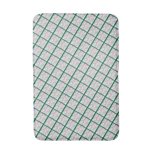 Whimsical Green Rhombus Abstract Badmat (Voorkant Verticaal)