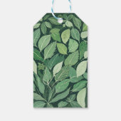 Whimsical Green verlaat bruiloft Cadeaulabel (Achterkant)