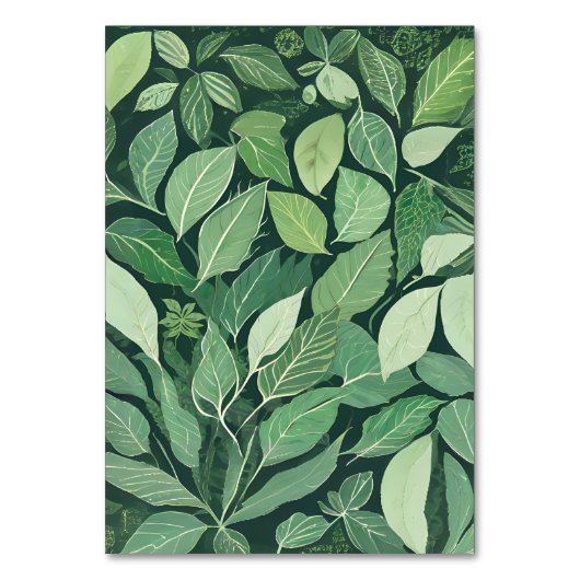 Whimsical Green verlaat bruiloft Kaart (Achterkant)