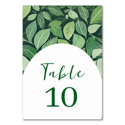 Whimsical Green verlaat bruiloft Kaart (Voorkant)