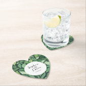 Whimsical Green verlaat bruiloft Kartonnen Onderzetters (Insitu)