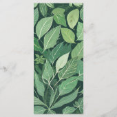 Whimsical Green verlaat bruiloft Menu (Achterkant)