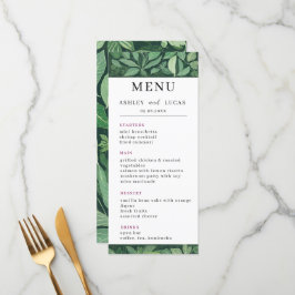 Whimsical Green verlaat bruiloft Menu