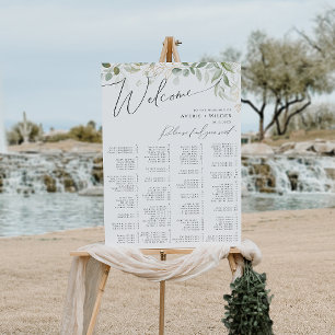 Whimsical Greenery Alfabetische zitplaats Poster