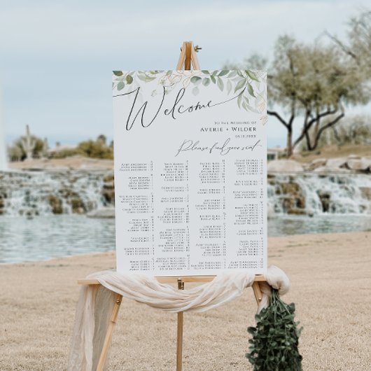 Whimsical Greenery | Alfabetische zitplaats Poster