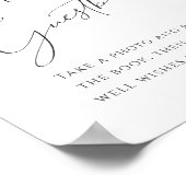 Whimsical Greenery and Gold Photo Guest Book Sign Poster (Hoek)