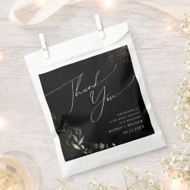 Whimsical Greenery Black en Gold | Dank u wel Bedankzakje