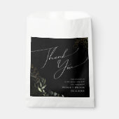 Whimsical Greenery Black en Gold | Dank u wel Bedankzakje (Voorkant)