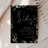 Whimsical Greenery Black en Gold The Wedding of Kaart