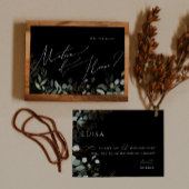 Whimsical Greenery Black Gold Matron of Honor Kaar Kaart