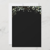 Whimsical Greenery Black Gold Photo Save the Date (Achterkant)