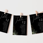 Whimsical Greenery Black & Gold Table Number Chart<br><div class="desc">Stap in een wereld van betovering met onze grillige groen zwart & goud tabel nummer grafiek, perfect voor uw botanische lente boho bruiloft receptie. Versierd met salie groene eucalyptus en gouden accenten, deze tabel nummer grafiek straalt elegantie en moderne grillen. Stel je voor dat je door een magische zomertuin slentert,...</div>