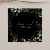 Whimsical Greenery en Gold Black Wedding Napkins Servet