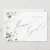 Whimsical Greenery en Gold | BLOEMENMEISJE KAART (Voorkant)