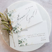 Whimsical Greenery en Gold | BLOEMENMEISJE KAART