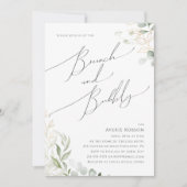 Whimsical Greenery en Gold | Brunch en Bubble Kaart (Voorkant)