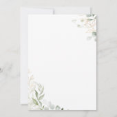 Whimsical Greenery en Gold | Brunch en Bubble Kaart (Achterkant)