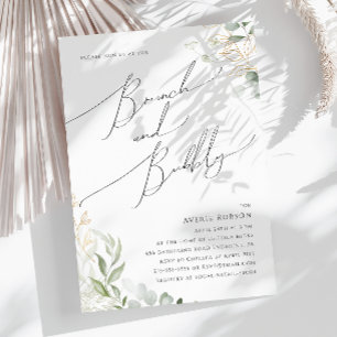 Whimsical Greenery en Gold   Brunch en Bubble Kaart