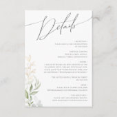 Whimsical Greenery en Gold Details Informatiekaartje (Voorkant)