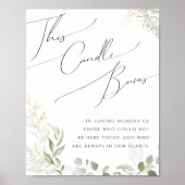 Whimsical Greenery en Gold Deze kaars branden Poster (Voorkant)