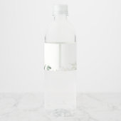 Whimsical Greenery en Gold | Etiket waterflesje (Achterkant)