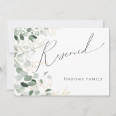 Whimsical Greenery en Gold | Gereserveerd teken (Voorkant)
