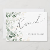 Whimsical Greenery en Gold | Gereserveerd teken (Achterkant)