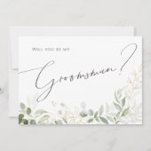 Whimsical Greenery en Gold | Groomsman Kaart (Voorkant)