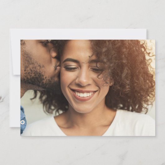 Whimsical Greenery en Gold Horizontal Photo Save The Date (Achterkant)