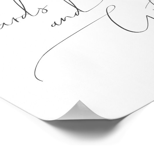 Whimsical Greenery en Gold | Kaarten en cadeaubonn Poster (Hoek)