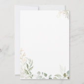 Whimsical Greenery en Gold | Kogelschoen Kaart (Achterkant)