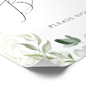 Whimsical Greenery en Gold | Ondertekening van het Poster (Hoek)