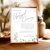 Whimsical Greenery en Gold | Ontgrendelde Ceremoni Poster