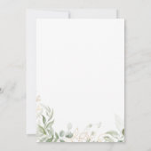 Whimsical Greenery en Gold | Ontvangst van weddens Kaart (Achterkant)