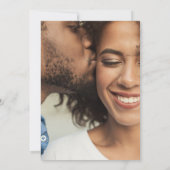 Whimsical Greenery en Gold Photo Casual Wedding Kaart (Achterkant)