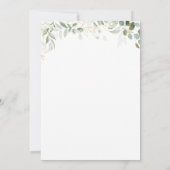 Whimsical Greenery en Gold Photo Save the Date (Achterkant)