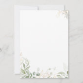 Whimsical Greenery en Gold | repetitief diner Kaart (Achterkant)