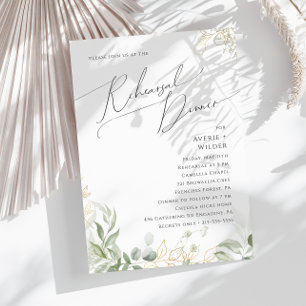 Whimsical Greenery en Gold   repetitief diner Kaart