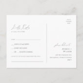 Whimsical Greenery en Gold Song Request RSVP Briefkaart (Achterkant)
