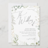Whimsical Greenery en Gold The Wedding of Kaart (Voorkant)