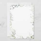 Whimsical Greenery en Gold The Wedding of Kaart (Achterkant)