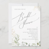 Whimsical Greenery en Gold | VRIJGEZELLENFEEST Kaart (Voorkant)