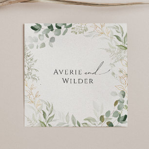 Whimsical Greenery en Gold   Weddenschap Napkins Servet