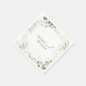 Whimsical Greenery en Gold | Weddenschap Napkins Servet (Hoek)