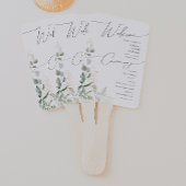 Whimsical Greenery en Gold | Weddenschap-programma Handwaaier